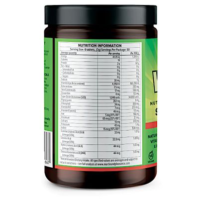 Vital Plant Based | Hawaiian Pacifica Spirulina Tablets Nutritional Info